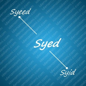 variasi arti nama Syed untuk nama bayi laki laki islami