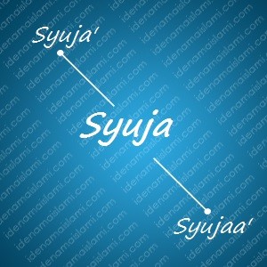variasi arti nama Syuja untuk nama bayi laki laki islami