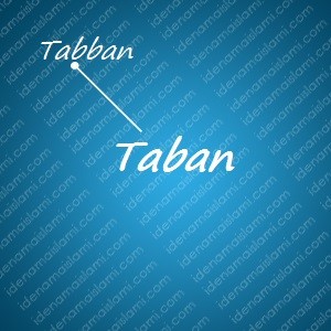 variasi arti nama Taban untuk nama bayi laki laki islami