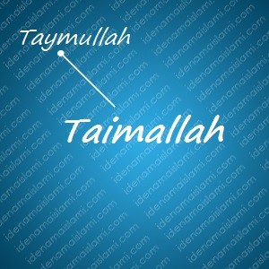 variasi arti nama Taimallah untuk nama bayi laki laki islami