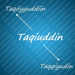 variasi arti nama Taqiuddin untuk nama bayi laki laki islami