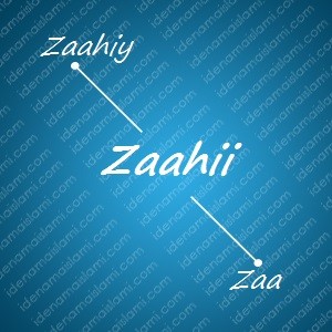variasi arti nama Zaahii untuk nama bayi laki laki islami